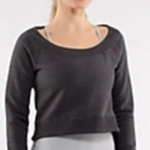 Lululemon Good Karma Crop Sweater Size 6 Grey
